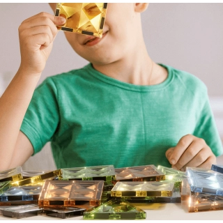 Детски магнитен конструктор Dino atack с къща и 116 части | SONNE989 - 7