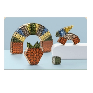 Детски магнитен конструктор Dino atack с къща и 116 части | SONNE989 - 8