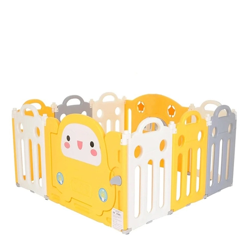 Бебешка ограда I love my mom жълто и бяло | Sonne458 - 1