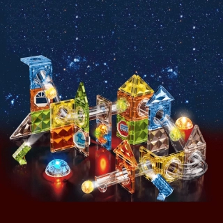 Детски магнитен конструктор Rotor със светлини и 69 части | SONNE993 - 1