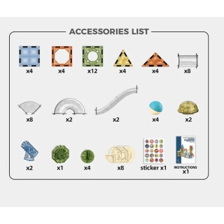 Детски магнитен конструктор Rotor със светлини и 69 части | SONNE993 - 2