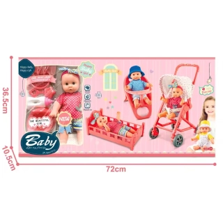 Кукла Dimas със столче с количка, легло и аксесоари | SONNE1016 - 6