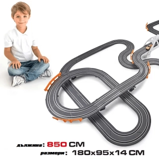 Детска писта Okila с колички  и зарядно устройство 850 см. | SONNE1025 - 3