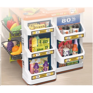 Детски супер комплект с количка за пазаруване и скенер | SONNE1068 - 7