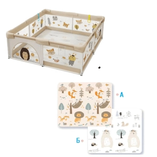 Детска ограда с Mori в комплект килим и меки топки 150*200 | SONNE1112 - 1