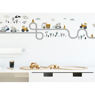 SIPO Стикери за стена за детска стая, Трактори на улицата | SONNE1120 - 3