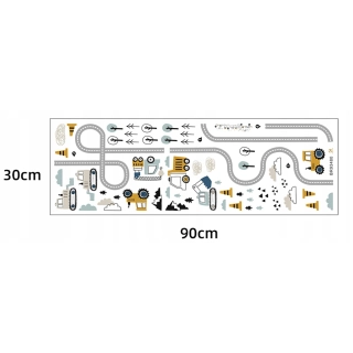 SIPO Стикери за стена за детска стая, Трактори на улицата | SONNE1120 - 7