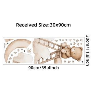 SIPO Стикери за стена за детска стая, Плюшено мече на стълба | SONNE1123 - 6