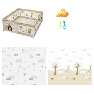 Бебешка мека ограда с цип Kiva 180*150*65 | SONNE1164 - 1