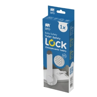 Предпазна ключалка за тоалетна седалка бял цвят | SONNE1180 - 3