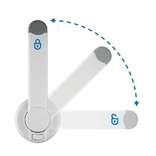 Предпазна ключалка за тоалетна седалка бял цвят | SONNE1180 - 4