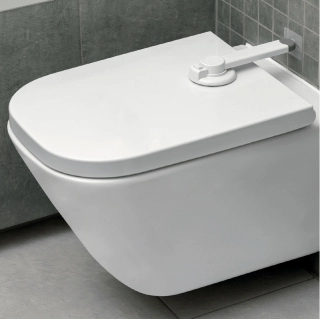 Предпазна ключалка за тоалетна седалка бял цвят | SONNE1180 - 6