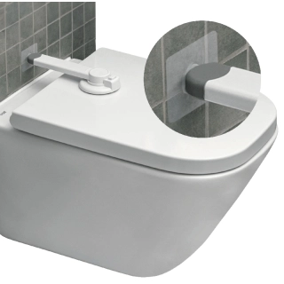 Предпазна ключалка за тоалетна седалка бял цвят | SONNE1180 - 7