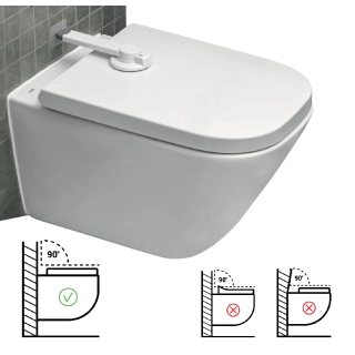 Предпазна ключалка за тоалетна седалка бял цвят | SONNE1180 - 8