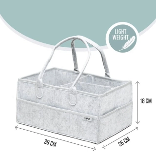 Сгъваема чанта за пелени аксесоари цвят сив-сив | SONNE1181 - 2