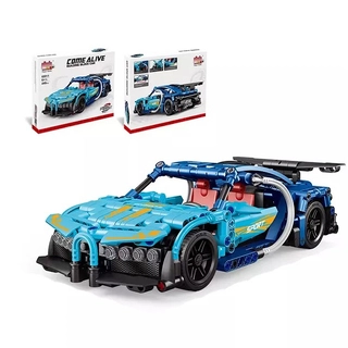 Детски конструктор Alpha, спортна кола, синя | sonne517 - 3