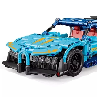 Детски конструктор Alpha, спортна кола, синя | sonne517 - 4