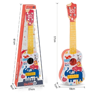 Детска китара с метални струни 58 см Big Beam оранжев гриф | SONNE1206 - 2
