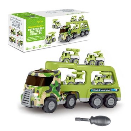 Детска играчка Мily, военен камион с колички, зелен | sonne515 - 4