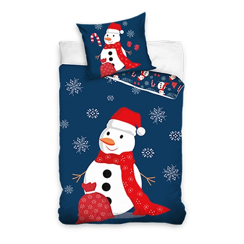 Коледен спален комплект Snowman двулицев - 2 части | NL225028b