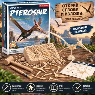Комплект за разкопки на динозавърски скелети Птерозавър | SONNE1265 - 7