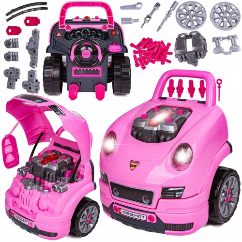 Детска кола за сглобяване, Млад механик, розова | Sonne720 - 3