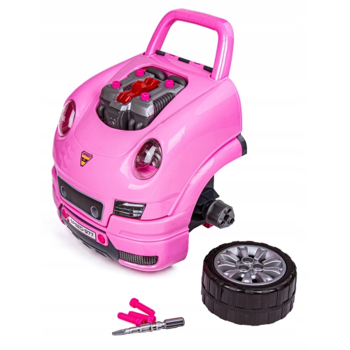 Детска кола за сглобяване, Млад механик, розова | Sonne720 - 4