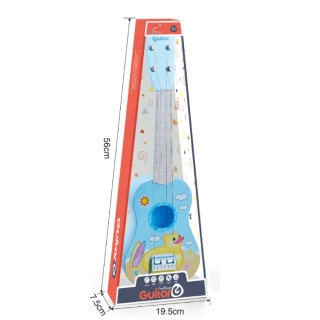 Детска китара в син цвят със силиконови струни и пате | SONNE1284 - 3