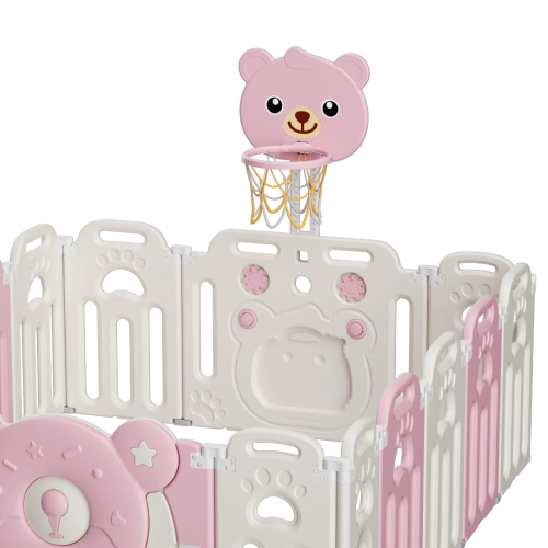 Бебешка ограда за безопасна игра Poppy с баскетболен кош | Sonne260 - 6