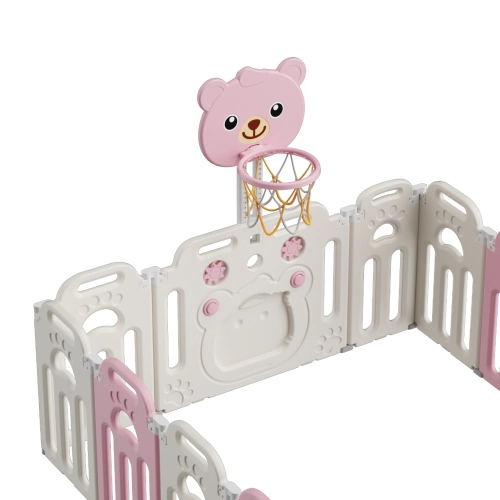 Бебешка ограда за безопасна игра Poppy с баскетболен кош | Sonne260 - 9