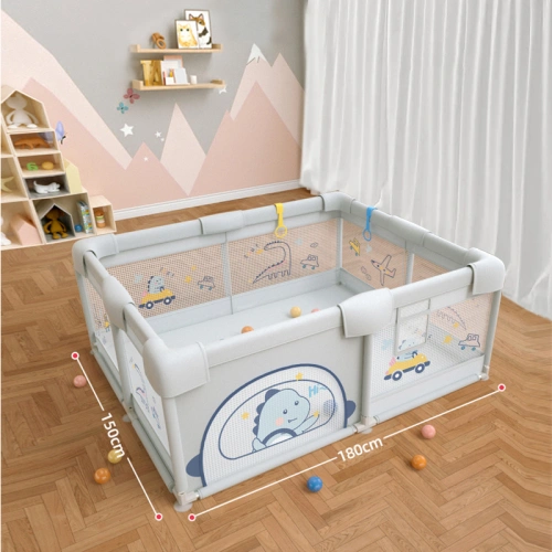 TinyRex PlayYard – бебешка кошара 150x180 см с мрежа