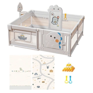 Ограда за игра DinoBox с баскетболен кош и магнитна дъска | SONNE1312 - 1