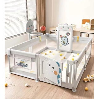 Ограда за игра DinoBox с баскетболен кош и магнитна дъска | SONNE1312 - 2