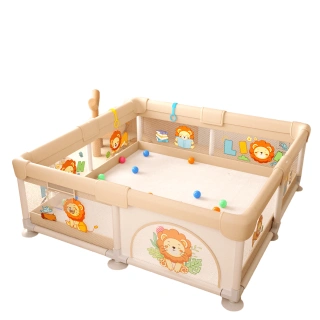 Мека ограда за игра LEO FUN S – 120x120 см с декор лъвчета | SONNE1316 - 8