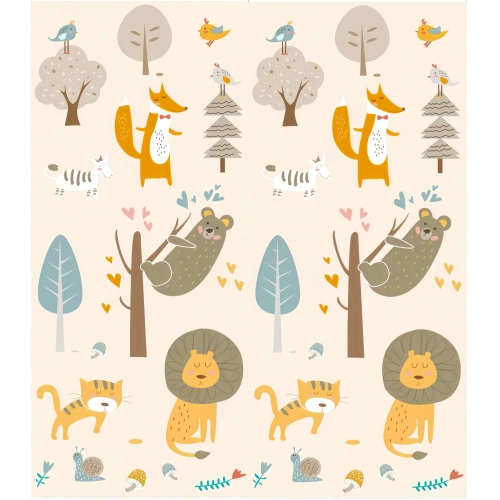 Мека ограда за игра LEO FUN S – 120x120 см с декор лъвчета | SONNE1316 - 2