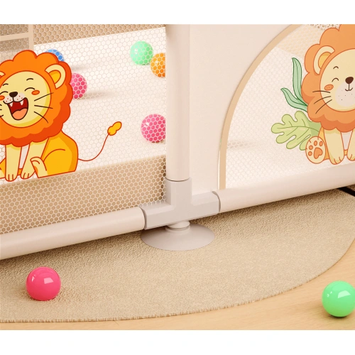 Мека ограда за игра LEO FUN S – 120x120 см с декор лъвчета | SONNE1316 - 7